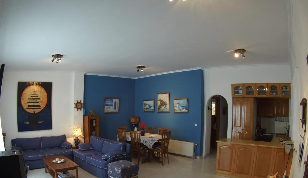 סוניו Blue & White Maisonette Over The Sea Near Sounio מראה חיצוני תמונה