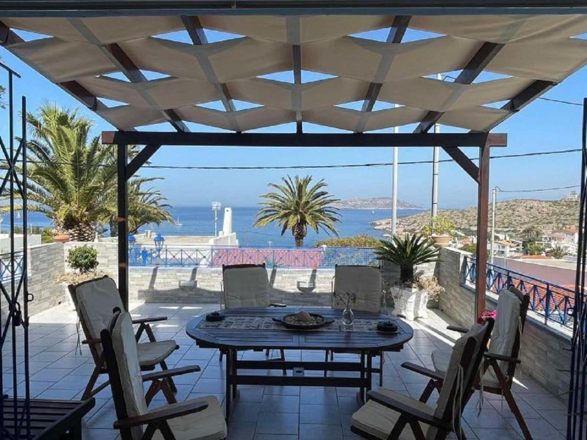 סוניו Blue & White Maisonette Over The Sea Near Sounio מראה חיצוני תמונה